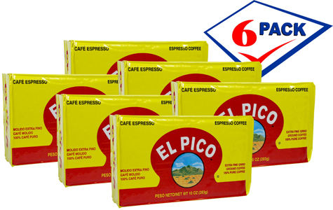 El Pico Cuban Coffee 10 oz. Pack of 6